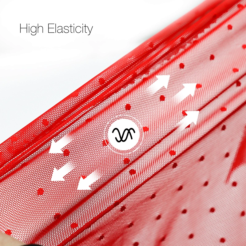 High stretch  nylon spandex mesh jacquard fabric